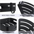 thumbnail image 4 of Estante de ducha de esquina CRUEL de Rewera Estante de baño con dos métodos de instalación Estante de ducha de aluminio con ganchos - Estante de ducha de esquina (negro-doble) Thisnde, 4 of 5