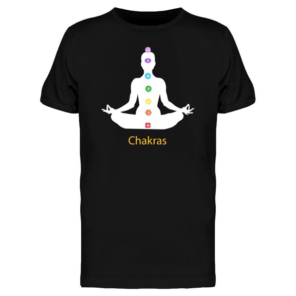 Chakras Meditation Graphic Tee Men's -Image by Shutterstock