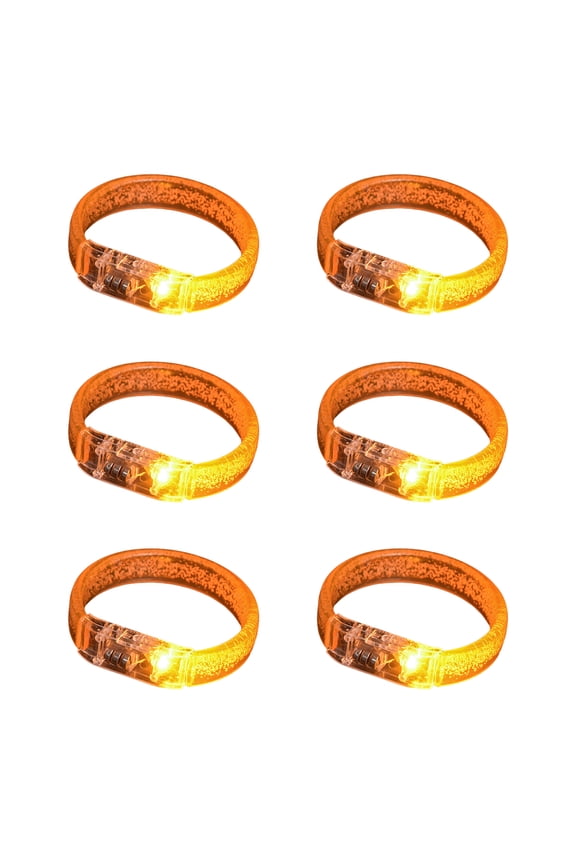 6pcs Colorful LED Bubble Bracelets for Night Event Glowing In The Darks Wristbands Jewelry for Parties and Night Event