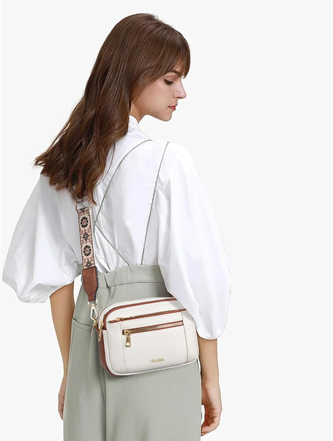 Crossbody Purse for Women Small Crossbody Bags Trendy Vegan Leather with Adjustable Shoulder Strap