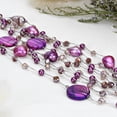 thumbnail image 4 of Vibrant Pink Tones Pearl and Zebra Pattern Seashells Multi-Strand Necklace, 4 of 5