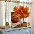 thumbnail image 6 of 4PCS Artificial Maple Leaf Shrubs Fake Fall Leaves Bundles Autumn Faux Plants Bushes for Indoor Outdoor Thanksgiving Halloween Home Fireplace Wedding Dining Table Fall Decor, 6 of 7