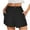 Black, variant on gbyLJF Elastic Waist Shorts for Women Summer Loose Fit Casual Shorts Comfy Cotton Linen Casualwear Shorts Dark Gray L