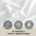 thumbnail image 5 of MLILY Ego 100% Viscose Bamboo Bed Sheets Set, Full, White, Wrinkle Resistant, Solid Sateen,, 5 of 10