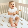 thumbnail image 6 of Sweet Jojo Designs Jungle Yellow Taupe Black and White Fitted Crib Sheets 3 Piece Set, 6 of 6