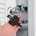 thumbnail image 4 of unbranded De Puerta Portátil Metálico Para Seguridad En Viajes Y Habitaciones De Hotel Color Negro, 4 of 8
