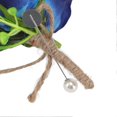 thumbnail image 2 of 5 Pcs Plastic Wedding Boutonniere Pins, Artificial Flowers Fixed for Bride and Groom, Blue, 2 of 4