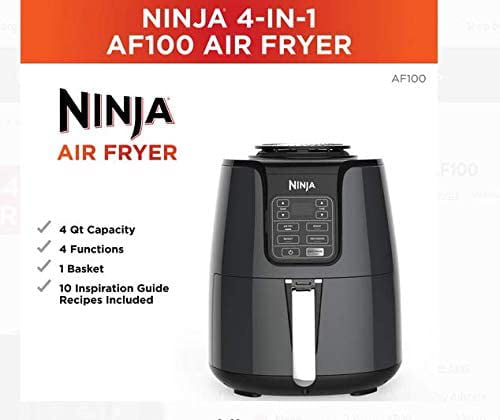 Ninja 4-Quart Programmable Air Fryer AF101 AF100 Manual & 3 Air