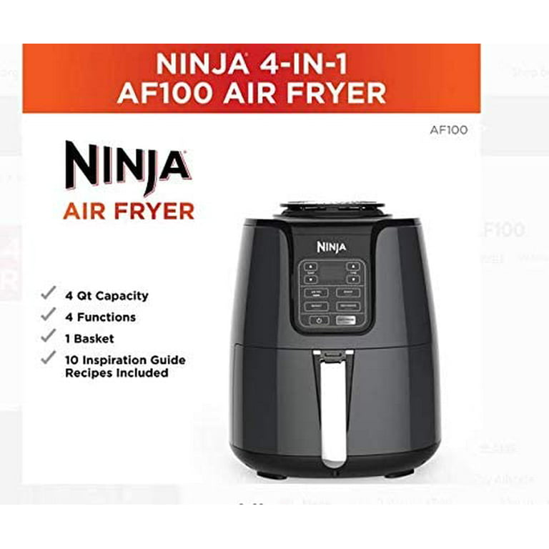 Restored Ninja AF100 4Quart Air Fryer (Black) (Refurbished) 