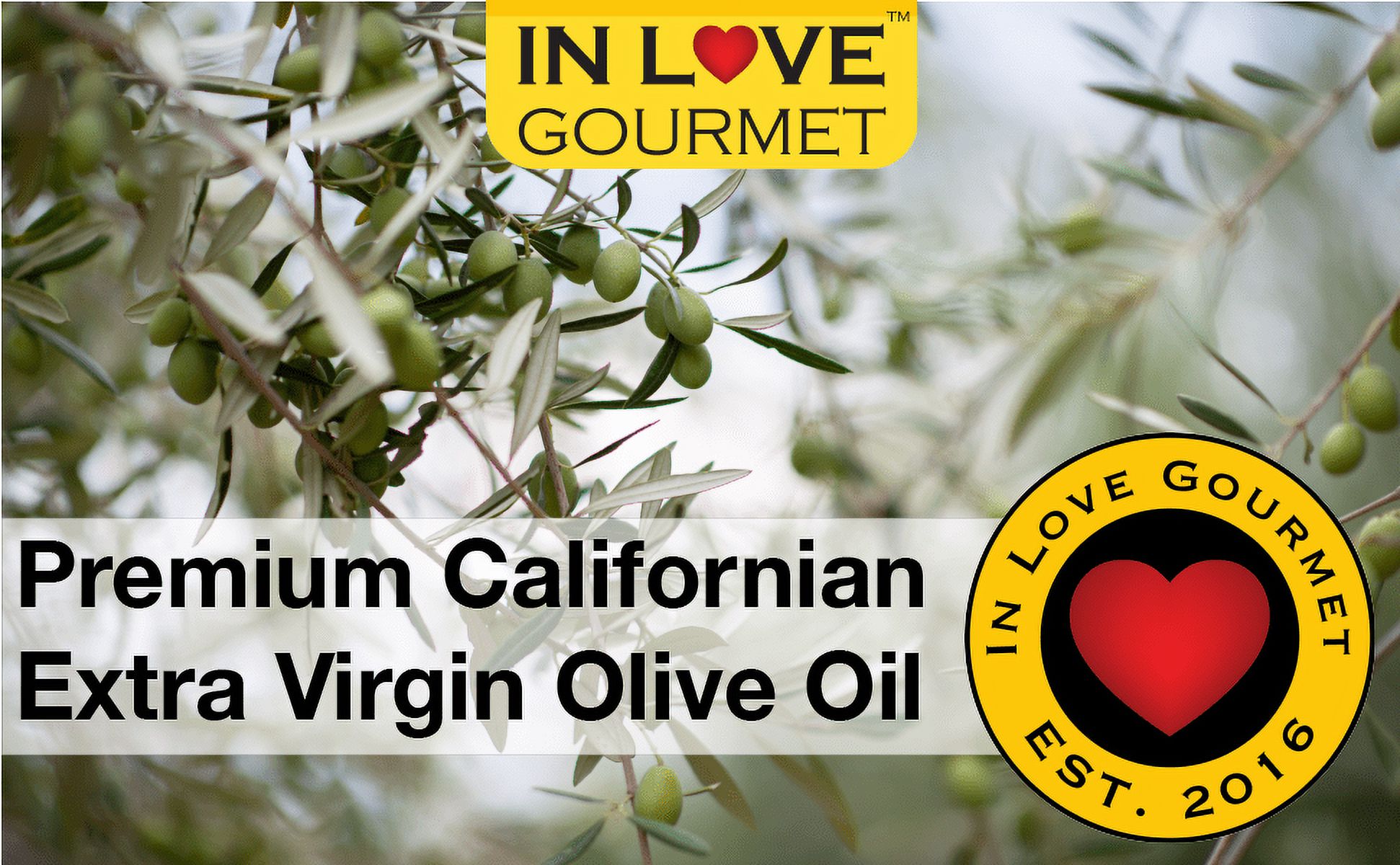 In Love Gourmet Extra Virgin Olive Oil Butter Natural Flavor Infused Gourmet Olive Oil 250ML/8.5oz Awesome Buttery Flavored Extra Virgin Olive Oil.
