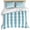 Blue, variant on 3 Piece Burnt Orange Stripe Duvet Cover Set Full Size, Microfiber Comforter/Quilt Cover with Corner Ties and 2 Pillowcases, Farmhouse Striped Abstract Art All Season Soft Bedding with Zipper Closure