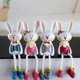 thumbnail image 4 of 4 Pcs Easter Bunny Figurine Rabbit Statues Animal Ornaments Table Centerpieces Fairy Garden Miniatur, 4 of 5