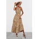 thumbnail image 2 of Vestido PRETTYGARDEN Maxi Floral con Nudo y Un Hombro XXL, 2 of 5