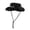 Black, variant on Lightweight Breathable UPF 50+ Wide Brim Foldable Summer Sun Hat with Adjustable Tie Strap for Outdoor Travel Beige M