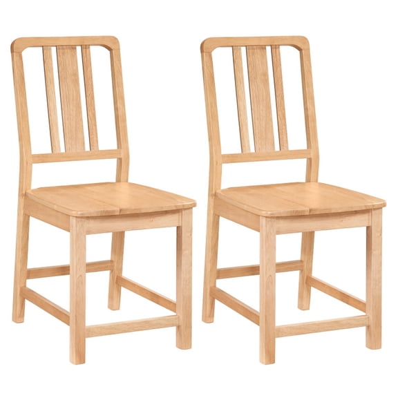 Furnibear Set of 2 Natural Kitchen Chairs Waterproof Molded Design Kitchen and Dining Room Chairs Kitchen Chairs for Dining Room Kitchen and Apartment Comfortable Dining Chairs
