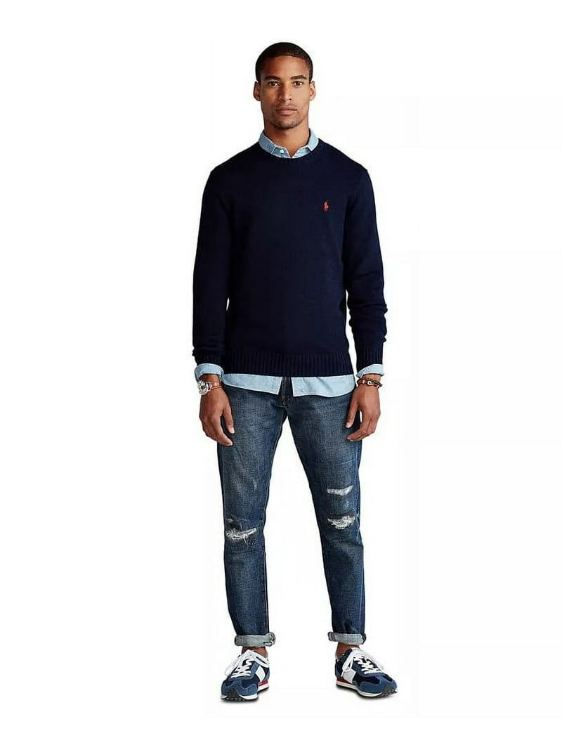 Polo Ralph Lauren HUNTER NAVY Men's Cotton Crewneck Sweater, US