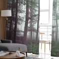 thumbnail image 4 of Sheer Curtains 72 inches Long, Green Fog Forest Nature Wood Wild Trees Light Filtering Sheer Window Curtains Rod Pocket Voile Drapes for Bedroom Living Room, 52"W x 72"L 2 Panels, 4 of 7