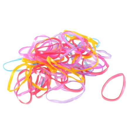 43 x Assorted Color Stretchy Mini Hair Rubber Bands Ties for