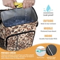 thumbnail image 2 of Travel Cooler Bag - Beige and Brown Leopard Pattern Camping Beer Cooler Backpack with Bottle Opener- Waterproof Insulated Picnic Backpacks - Cooler Bag for Beach, 2 of 6