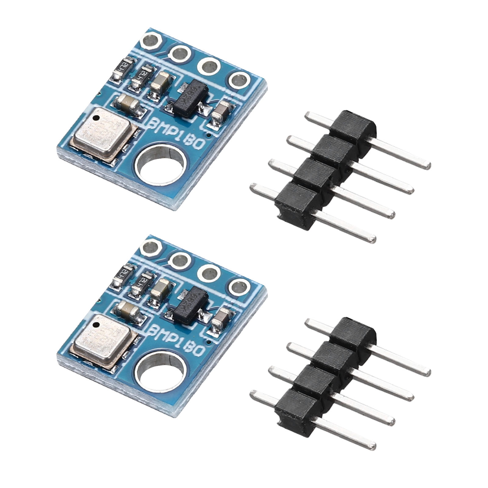 Uxcell 2 Pcs BMP180 I2C IIC SPI Single Hole Atmospheric Pressure Sensor Module 3.8V High Precision Digital Barometric Pressure Altitude Sensor with Header Pins