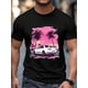 thumbnail image 5 of Men's T-Shirt,Short Sleeve Tee Shirt Casual Tops White Car Palm Trees Crew Neck T Shirts for Men, 5 of 8