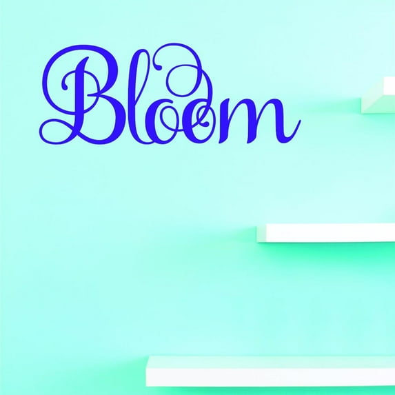Custom Decals Bloom Wall Art Size: 12 X 30 Inches Color: Purple