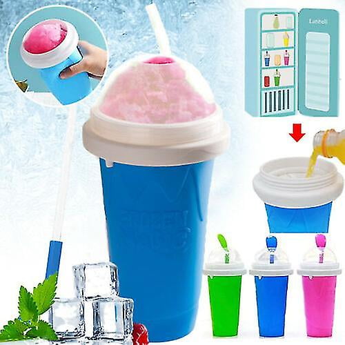 Slushie Maker Cup Gel Rapide Magie Squeeze Cup Milkshake Cup Machine à Crème Glacée Bleu-Bleu