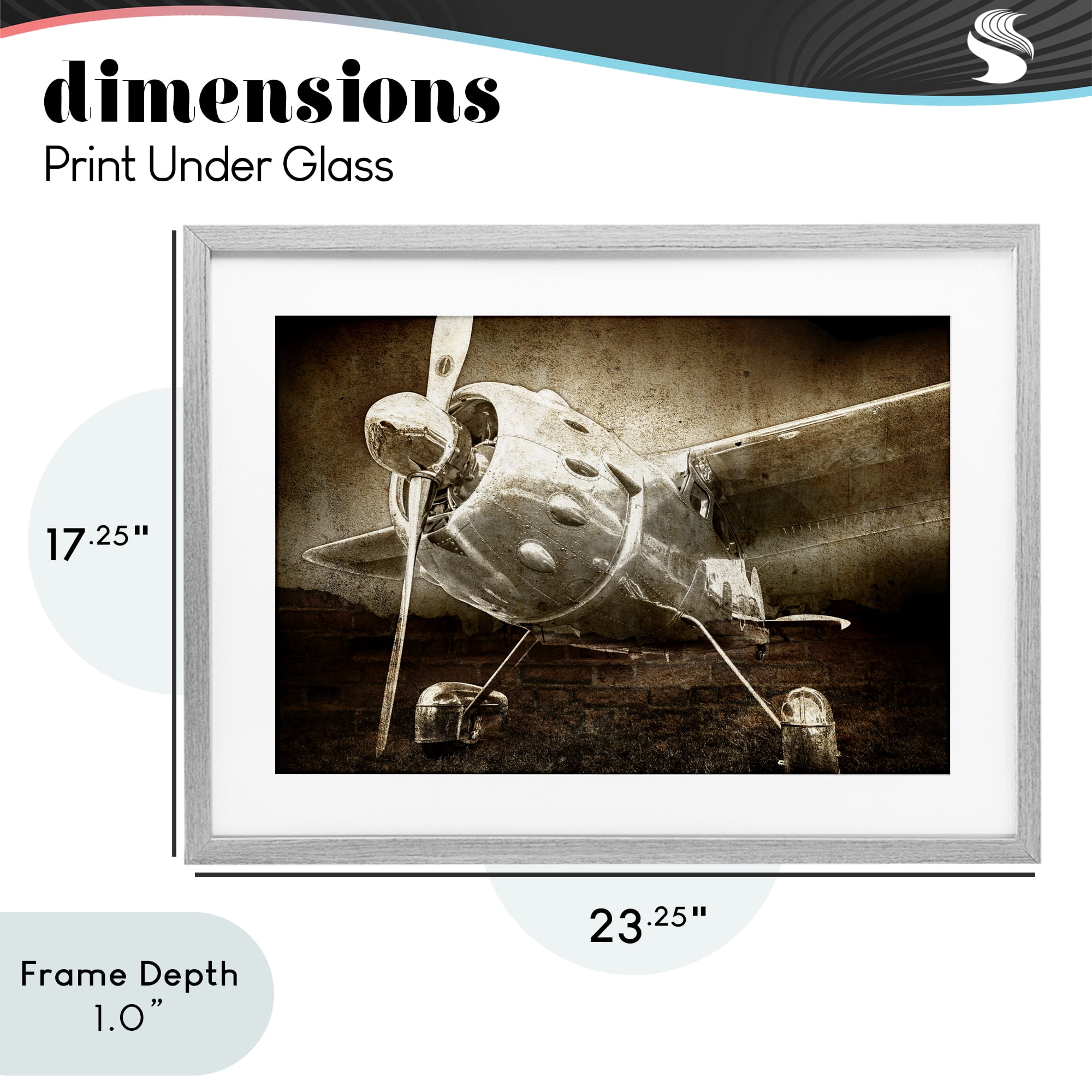Stupell Industries Taking Flight Vintage Gray Framed Print Under Glass, design by Kim Allen