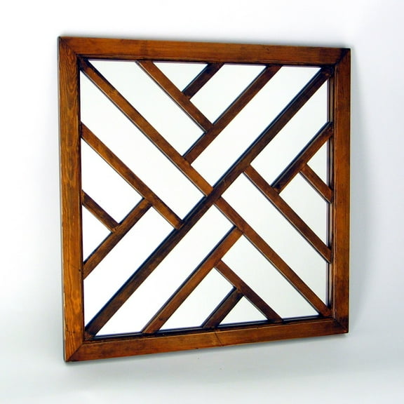 Wayborn Furniture 4819 24'' H x 24'' W x 1'' D Happy Wall Mounted Mirror Brown
