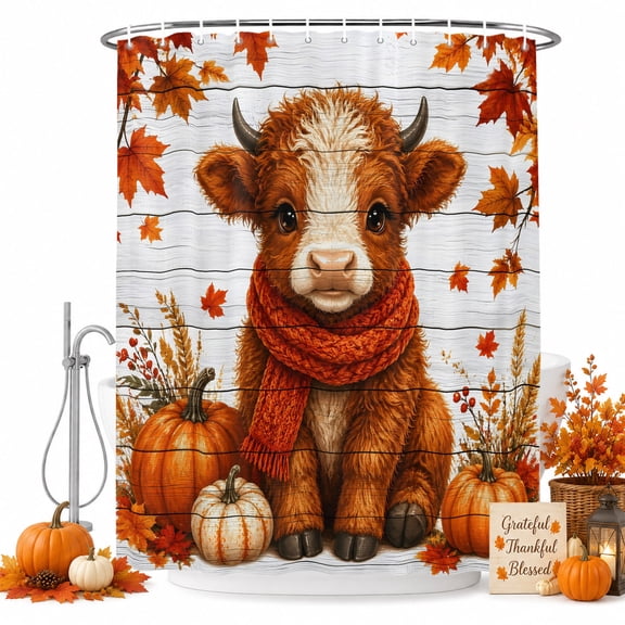 Shower Curtains for Bathroom-36"x72",Farmhouse Small Waterproof Bath Curtain Grommet Shower Curtain Set with Hooks,