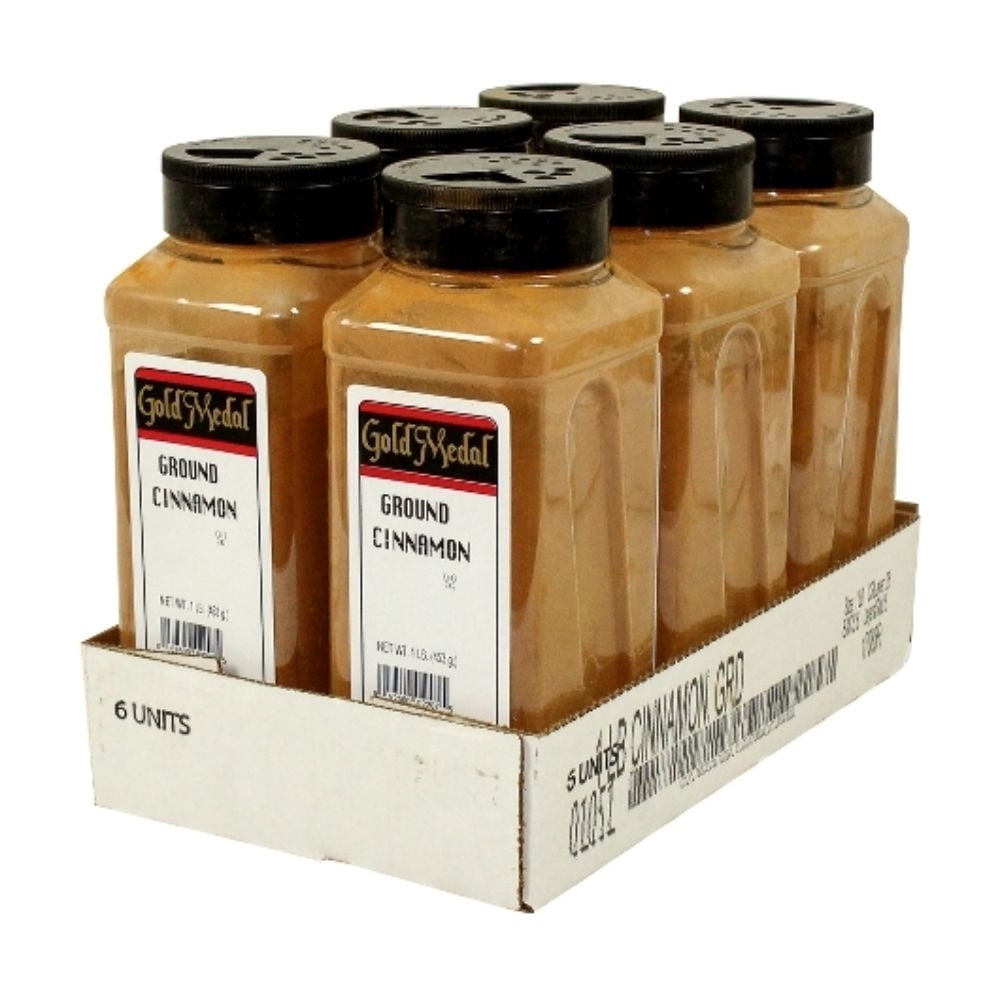 Sauer Gold Medal Ground Cinnamon, 1 Pound Bottle (Pack of 6)