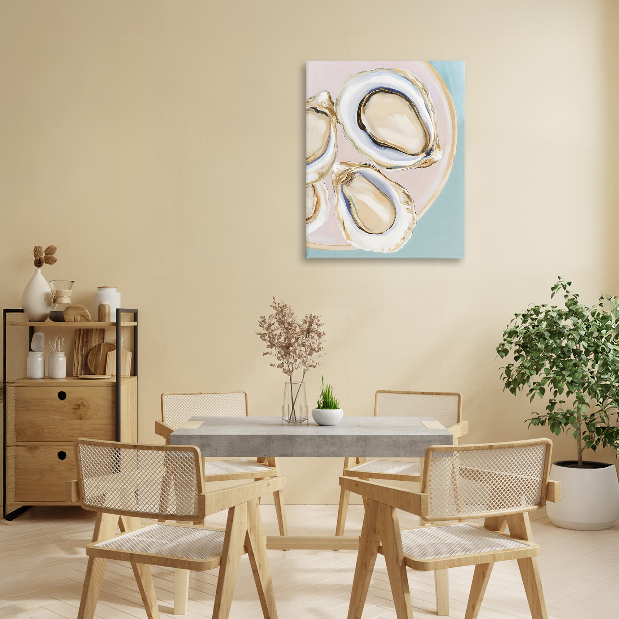 Stupell Industries Plate of Oysters Canvas Wall Art, design by The Prints Vibe