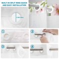 thumbnail image 4 of No Hook Shower Curtain, Pink Purple Flower Shower Curtains for Bathroom with See Through Top Window, Spring Country Floral Leaf Grey Plaid Waterproof & Washable Bath Curtain Small Stall 36"x78", 4 of 9