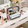 thumbnail image 7 of Standing Pencil Case with Base Large Capacity Stationery Pouch Pen Bag with Zipper for Women Men Bows and Strawberries Pattern, 7 of 7