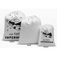 thumbnail image 2 of Darling Souvenir White Our Little Superhero Birthday Party Supplies Favor Bags Gift Pouches 15 Pieces, 2 of 5