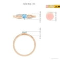 thumbnail image 4 of Angara Natural 0.2 Ct. Aquamarine with Diamond Heart Ring in 14K Rose Gold for Women (Ring Size: 3.5), 4 of 9