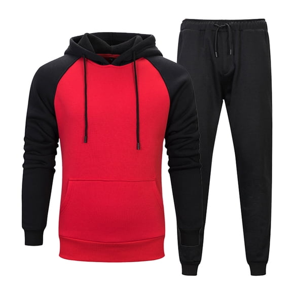 TIMIFIS RedMen’s Sweatsuits Set 2 Piece Outfit Jogging Tracksuits for Men Casual Athletic Long Sleeve Pullover Suit SetFall