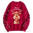 thumbnail image 4 of Chandail en Molleton pour Femmes Chandail Tendance de Noël Col Rond Manches Longues Haut Athlétique Mode Automne, 4 of 5