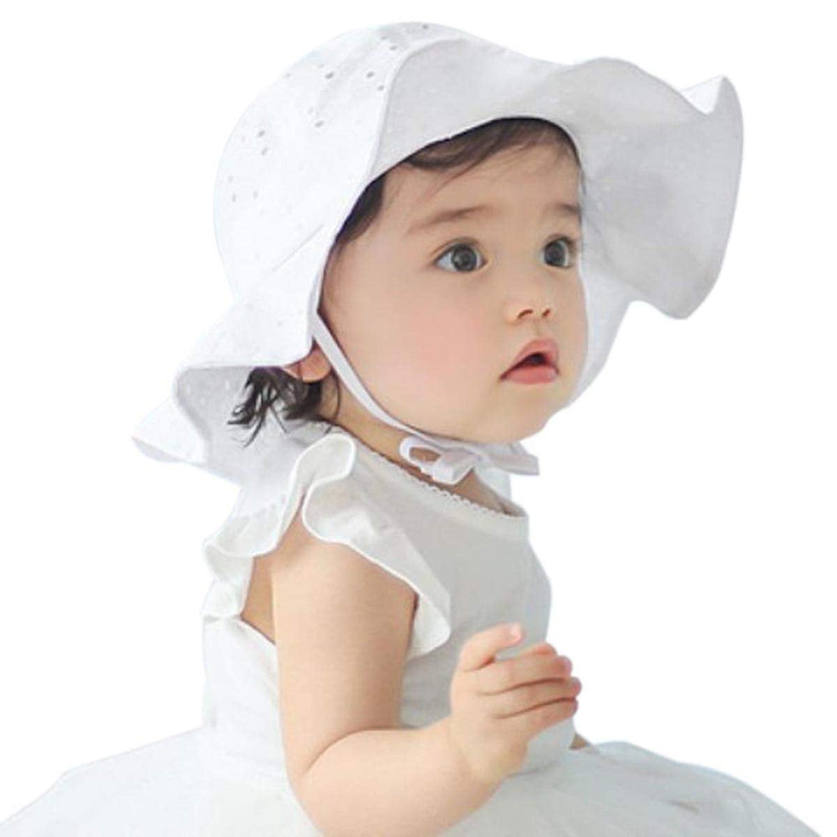 Baby Girl Sun Hat Toddler Kids Summer Outdoor Sun Protection Hat 1 4 Years White Walmart Com
