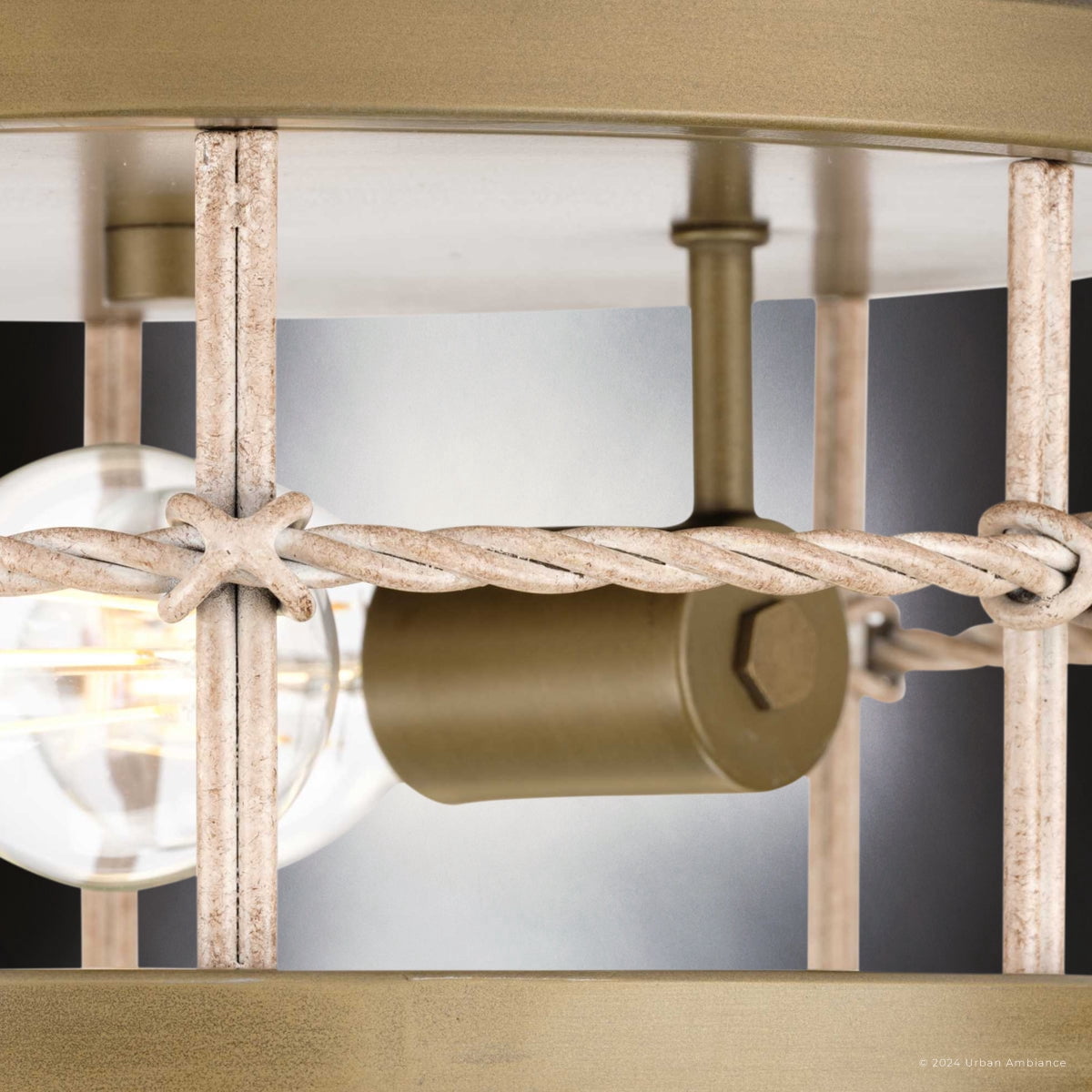 Luxury Transitional Ceiling Light, Aged Brass, UHP4690