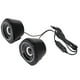thumbnail image 2 of Altavoces para computadora, pequeños altavoces de escritorio con cable, alimentación USB, Plug and Play, con luz LED para Xbox, PC, teléfono inteligente, estándar, negro, luz azul., 2 of 14