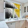 thumbnail image 3 of 36 Kitchen Curtains Abstract Black White and Yellow Window Curtains and Valances Set of 3 Modern Art Background Short Tier Curtain Vintage Small Kitchen Decor, 3 of 6