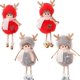 thumbnail image 1 of 4Pcs Angel Plush Doll Christmas Tree Hanging Pendant Xmas Tree Decor Ornaments, 1 of 5