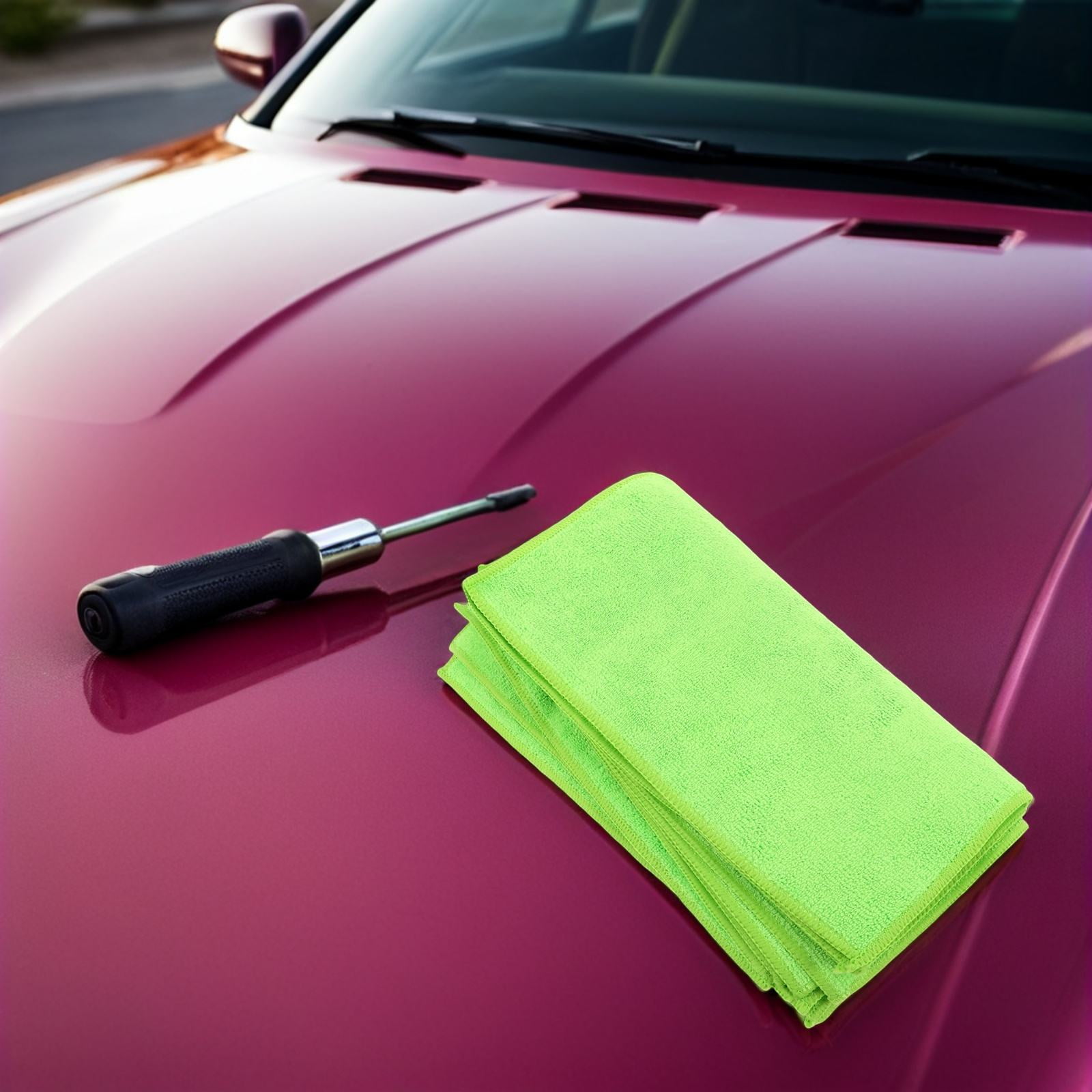 FOMIYES vehicle cleaning cloth Green 30*30cm Reusable Microfiber Towel Set 10 Pcs