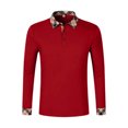 thumbnail image 5 of TSADFHJI Mens T-Shirts Long Sleeve Breathable Fashion Mens Athletic Long Sleeve Shirts Business Regular Fit Shirts Plaid Collared Tops with Button S Red, 5 of 5