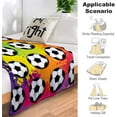 thumbnail image 4 of Super Soft Soccer Blanket Lightweight Cozy 3D Printed Flannel Baseball Basketball Throw Blankets For Sport Fans Kids Adults Gifts 80"X60", 4 of 6