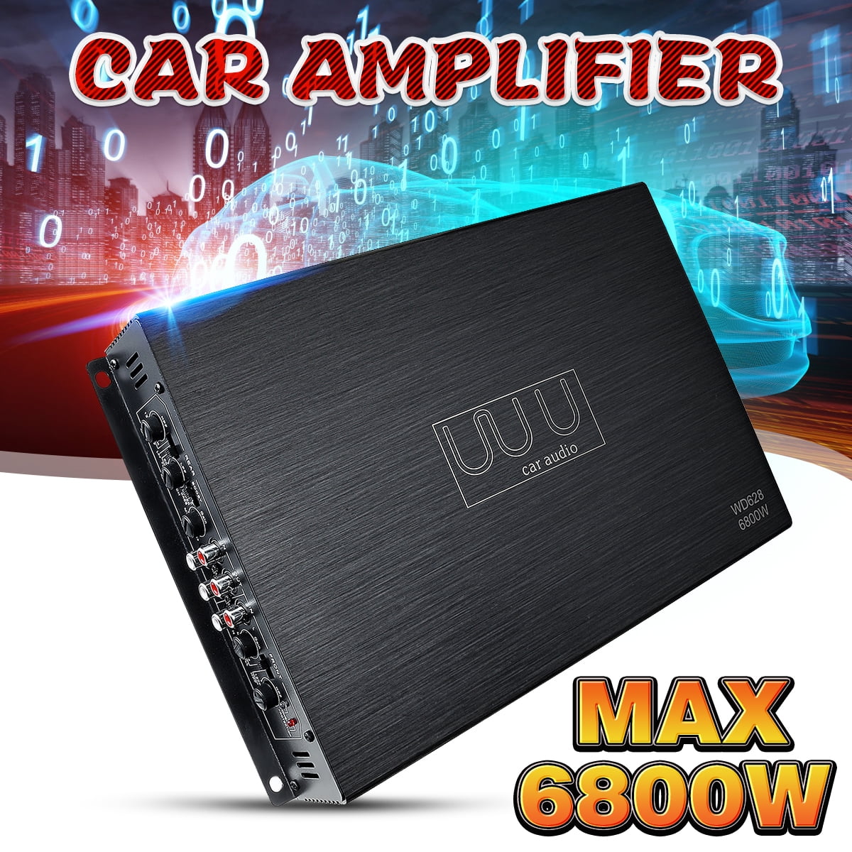 6800w 12v 4ch 4 Ohm Powerful Car Audio High Power Amplifier Subwoofer Class Ab Amp Bridge Connection Bass Aluminium Alloy For Car Truck Walmart Com Walmart Com