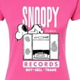 thumbnail image 3 of Peanuts - Snoopy Records - Juniors Fitted Graphic T-Shirt, 3 of 6