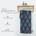 thumbnail image 4 of Martex Restore Fern Ogee Bath Towel, 30" x 56", Navy, 4 of 7