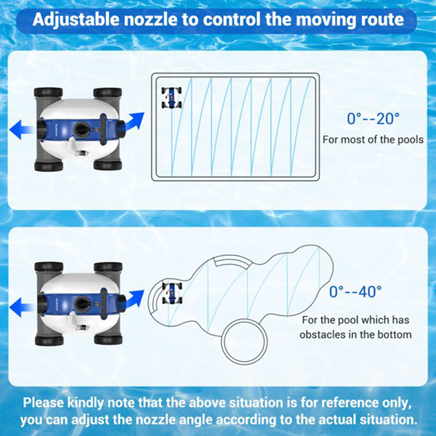 Ausono Cordless Automatic In Ground & Above Ground Swimming Pool Cleaner